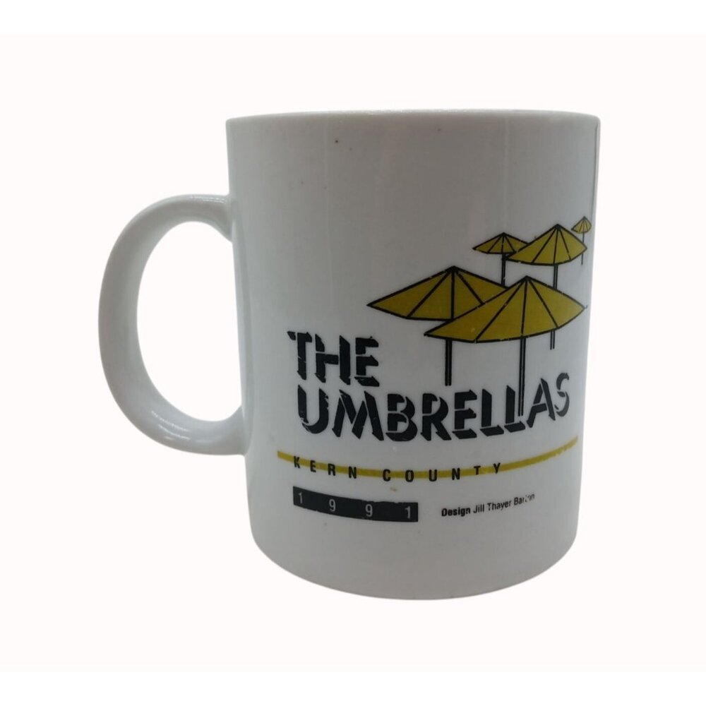 The Umbrellas Kern County 1991 Christo Ceramic Mug Yellow Umbrella Design Thayer